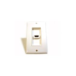 HDMI Single Port Wall Plate - White - by Abacus24-7