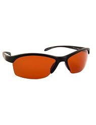 Sea Striker Wave Runner Polarized Sunglasses with Black Frame and Vermillion Lens (Fits Medium... by