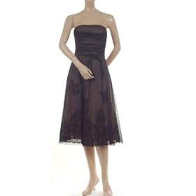 BCBG BLACK TULLE RUCHED A-LINE PARTY DRESS NEW 4