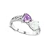CHOOSE YOUR COLOR Sterling Silver Double Infinity Heart Promise Ring