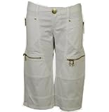 Enyce Ladies White Capri Shorts