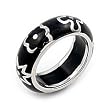 Pearl Black Designo Flower Ring