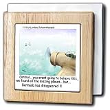 Londons Times Funny Society Cartoons - Planes Found Bermuda Triangle Lost - Tile Napkin Holders