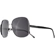 Vestal Wonderland Ave. Adult Solid Metal Lifestyle Sunglasses w/ Free B&F Heart Sticker Bundle - Brushed Gun/Gray/Black