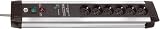 Brennenstuhl Premium Protect Line Steckdosenleiste (6-fach, 3,0 m) schwarz/grau