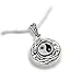 Yin Yang Symbol with Flowing Sun Sterling Silver Pendant with 20" Necklace