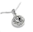 Celtic Knot and Yin Yang Symbol - Flowing Sun Pendant and 18 Chain Necklace in Sterling Silver