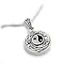 Yin Yang Symbol with Flowing Sun Sterling Silver Pendant with 20