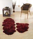 from The New Baby Company Luxury Sheepskin Rug - BERRY - 60x90cms (single)