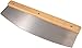 Heavy Duty Industrial Pizza Rocker Cutter, Stainless Steel Cutting Blade with Natural Wooden Handle; Also Great for Chopping Vegetables, Salad, Herbs, Parsley, Etc