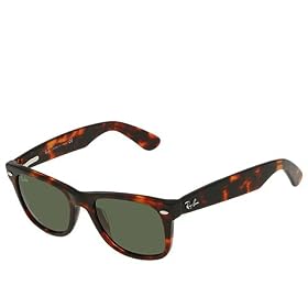 Ray-Ban RB2113 Wafarer Tortoise Green Lens Sunglasses