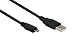 Anschlusskabel USB 2.0 Stecker A an Stecker Micro B, schwarz, 1m, Good Connections®