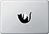 Cat Hanging - Laptop Decal - Copyright &copy; 2014 - Yadda-Yadda Design Co. (3.5"w x 3"h) (BLACK)