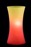 Trio-Leuchten 570610118 Energiespar-Tischleuchte, inkl. 1x E14, 7W, Spirale, Höhe: 21 cm, Durchmesser: 11 cm, Glas alabasterfarbig orange
