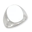 Sterling Silver 17.5x20mm Solid Back Signet Ring