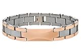 Men's Tungsten And Pink Tungsten Bracelet