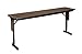 Correll SPA1872PX-01 Adjustable Height Folding Seminar Table with Panel Leg, Rectangular Top, 18" Height, 22-30" Wide, 72" Length, Walnut