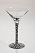 Handpainted Frosted Martini Glass, Zebra