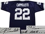 John Cappelletti Penn State Nittany Lions NCAA Hand Signed Authentic Style Blue Jersey