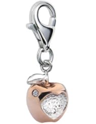 Hot Diamonds Apple Charm, 18ct Rose Gold Vermeil