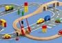 Heros 72 Pieces Wooden Toy Train Railway & Roadway Set: Ages 3 & up