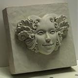 Art Nouveau Cast Stone Flora Design Installation Block Leaf Lady Sculpture