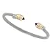 925 Silver & Amethyst Bracelet with 14k Gold Accents (0.80ctw)