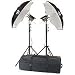 Photogenic PLR150K Radio Solair Kit with 2 PLR500DRC 500ws Radio Solar Powerlights with Built-in Radio Receiver, with Stands, Umbrellas & Case, Transmitter not included. (PLR150K)