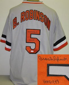 Brooks Robinson Signed Baltimore Orioles Majestic Cooperstown Collection Jersey - HOF 1983