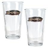 Anaheim Mighty Ducks 2pc Pint Ale Glass Set - Primary Logo NHL Hockey