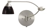 IMAGE OF BESA Lighting 1WU-1858MB-SN Satin Nickel Divi Transitional Single Light Down Lighting Swing Arm Wall
