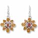 Search : Clearly Charming January - CZ Garnet Sterling Silver and Enamel Earrings