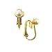 Basic 6mm Simulated Pearl Earrings Gold Tone Clip