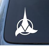 KLINGON - Star Trek - Car, Truck, Notebook, Vinyl Decal Sticker #1130 | Vinyl Color: White