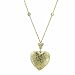 Heart of Gold Large Vintage Locket Necklace