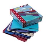 Office Products : Smead Folder, Letter, 11 Point, 1/3 Cut Tab, Assorted Colors, 100 Per Box (11948)