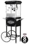 Great Northern Popcorn Black 8 oz. Ounce Foundation Vintage Style Popcorn Machine and Cart