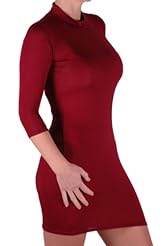 Turtleneck Jersey Bodycon Dress 