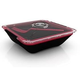 Black Blum - Box Appetit Noire/ Rouge et Sac/Nappe Noir - Bo�te d�jeuner - Boite repas, lunch box