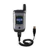 Coiled Power Hot Sync and Charge USB Data Cable w/ Tip Exchange for the Motorola i570 - Gomadic Brand