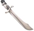 Realistic Scimitar Sword Pewter Pendant Necklace