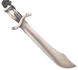 Realistic Scimitar Sword Pewter Pendant Necklace