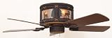 Timber Creek Rustic Hugger Ceiling Fan Available in 44",52" and 60" Sizes, Over 15 Designs and 8 Blade Colors - All Hand Painted and Assembled In USA