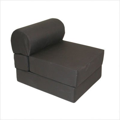 Jr. Twin Size Black Sofa Chair Sleeper Foam Furniture