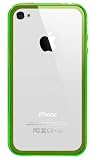 iPhone 4 Bumpers-Green Transparent Bumper Pure Crystal Soft Gel TPU Skin Case Cover for the Apple iPhone 4 4G 16GB 32GB