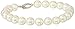Amazon Collection Sterling Silver 7-7.5mm White Freshwater Cultured Pearl Necklace, Bracelet, and Earrings Set