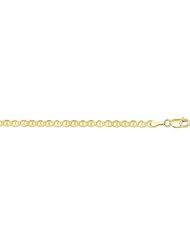 10K Yellow Gold 4.50mm Diamond Cut Mariner Link Chain Bracelet with Lobster Clasp