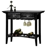 IMAGE OF Leick Furniture Slate Finish Mission Wine Rack Table