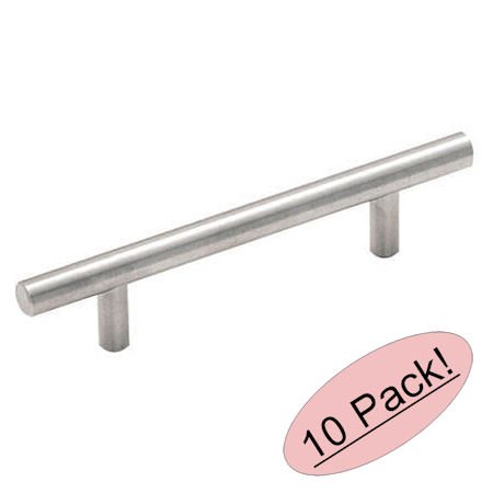 Cosmas 305-96SS True Solid Stainless Steel Construction Euro Style Cabinet Hardware Bar Handle Pull - 3-3/4