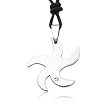 Ziovani Starfish with 1 CZ S-tone Stainless Steel Pendant Necklace